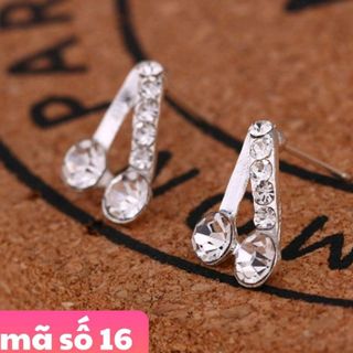 Bông tai kim loại đính hạt siêu đẹp