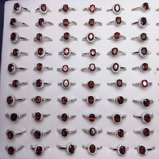 Nhẫn Đá Garnet thiên nhiên giá sỉ