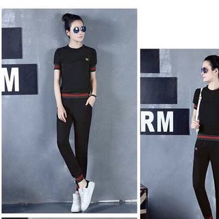 bộ quần áo thể thao nữ dài tay cao cấp 100 COTTON bộ thể thao nữ mùa đông đẹp