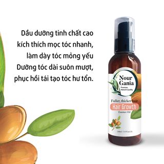 Dầu dưỡng kích thích mọc tóc nhanh vượt trội với tinh chất cao giúp tóc mỏng dày hơn và dài nhanh phục hồi tái tạo tóc hư tổn Nourgania 100ml