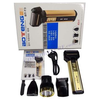 Bộ máy cạo râu Tông đơ cắt tóc 4 trong 1 BOTENG BT-T3Đen vàng
