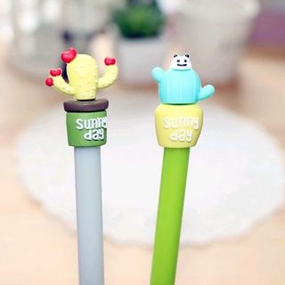 viết mực nước màu đen hình xương rồng