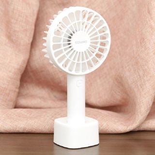 Quạt Cầm Tay Mini Tích Điện Có Đế Để Bàn Siêu Hot