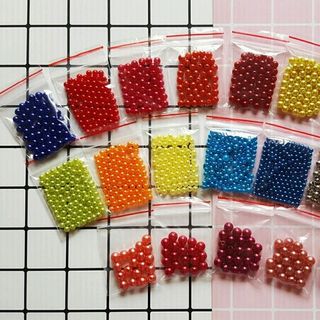 Set 10 túi hạt trang trí các loại bịch 3-6g - Hạt cườm xỏ hạt làm nhụy hoa trang trí handmade