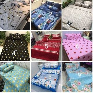 bộ chăn ga gối hè trần bông 5 món