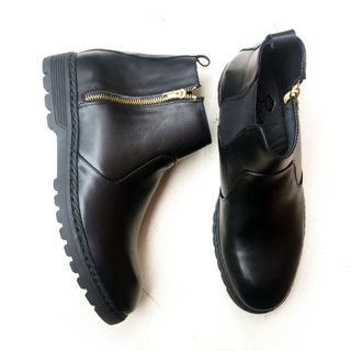 Giày chelsea boots kéo khóa nam da bò thật