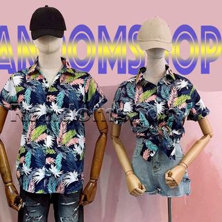 Sơ mi đũi họa tiết hawaii