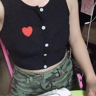 Áo thun gân crop top