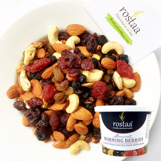 Sản Phẩm Mỹ MORNING BERRIES 35G - Tổng hợp hạt dinh dưỡng và trái cây sấy Rostaa