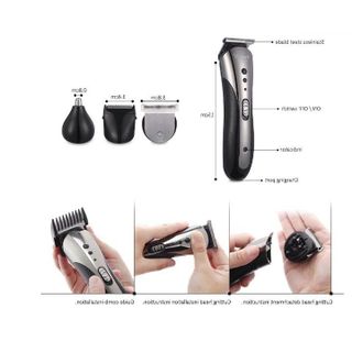 TÔNG ĐƠ CẮT TÓC KIÊM CẠO RÂU TỈA LÔNG MŨI 3 IN 1 KEMEI - 1407