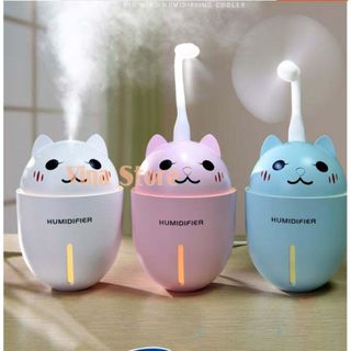 Máy phun sương tạo ẩm hình thú cao cấp 3in1 hình con mèo