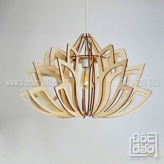Đèn gỗ thả trần mẫu D360-TT24