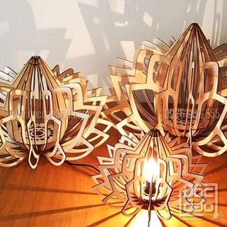 Đèn gỗ thả trần mẫu D360-TT24