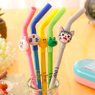 viết mực mẫu đẹp hình ống hút