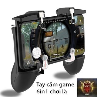 Bộ tay cầm 6in1 kèm nút di chuyển nút chơi game MV Tay cầm chơi game Liên QuânPUPG kiêm giá đỡ điện thoại có nút bấm