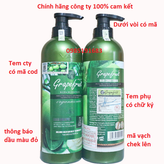 Bộ Dầu Gội Xả Grapefruit Bưởi 850ml