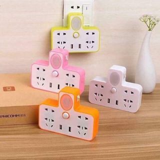 Ổ cắm điện đa năng kiêm đèn ngủ 2 cổng usb