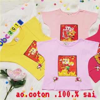 Áo thun bé gái cotton 100 Sezi 1-12