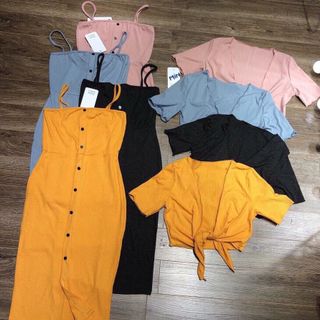 Set Đầm Body Kèm Áo Khoác Ngoài Nút