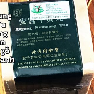 An cung ngưu hoàng hoàn hộp gỗ màu xanh giá sỉ