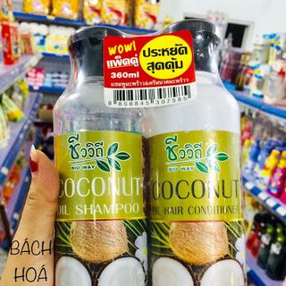 Bộ gội xả dừa trị gàu kích thích tóc mọc BIO WAY COCONUT Thái Lan