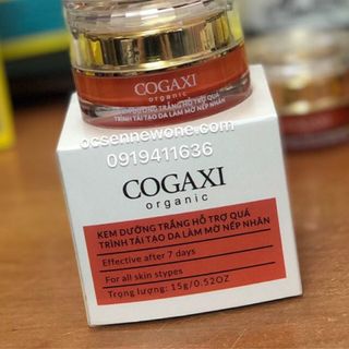 Kem dưỡng trắng hỗ trợ quá trình tái tạo da làm mờ nếp nhăn COGAXI-1T-organic-15g giá sỉ