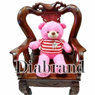 Gấu bông cao cấp Teddy áo thun màu hồng khổ vải 1m-TEDDYH08 nhà bán hàng Diabrand giá sỉ