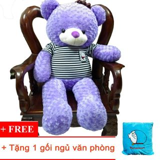 Gấu bông Teddy Áo Thun Khổ Vải 1m4 Cao 1M2 Tặng 1 Gối Văn Phòng 6 Màu giá sỉ