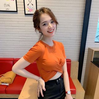ÁO THUN CROPTOP XOẮN EO