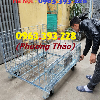 Lồng thép trữ hàng lồng thép chứa hàng lồng thép có bánh xe