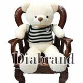 Gấu bông Teddy cao cấp áo len màu trắng kem của NBH Diabrand khổ 1m4-GAUTEDDYK12 nhà bán hàng Diabrand giá sỉ