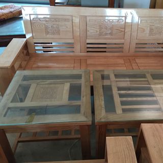 bàn ghế gỗ sồi
