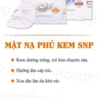 Mặt Nạ Phủ Kem Dưỡng Trắng SNP Aqua Balancing Cream Coating Mask