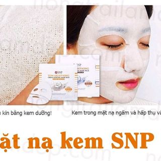 Mặt Nạ Phủ Kem Dưỡng Trắng SNP Aqua Balancing Cream Coating Mask