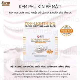 Mặt Nạ Phủ Kem Dưỡng Trắng SNP Aqua Balancing Cream Coating Mask