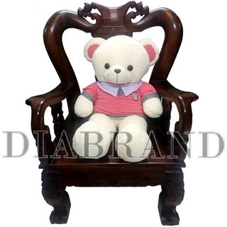 Gấu bông Teddy màu kem khổ vải 1m2 nhà bán hàng Diabrand giá sỉ