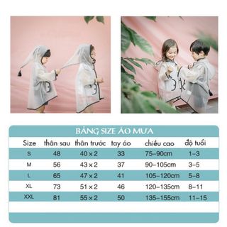 áo mưa trong cho bé