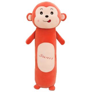 Gối Ôm Thỏ Sư Tử Khỉ Ếch Dài 70cm Màu Hồng Siêu Mềm Cho Em Bé 4 mẫu