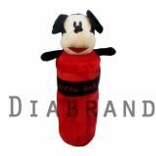 Gối ôm cao cấp viền cổ Micky 60cm màu đỏ -GO24 nhà bán hàng Diabrand giá sỉ