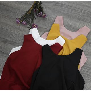 ĐẦM CỔ YẾM ĐUÔI CÁ DÚM EO