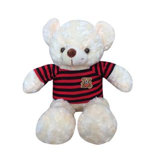 Gấu bông cao cấp Teddy áo thun trắng kem Size 50cm giá sỉ