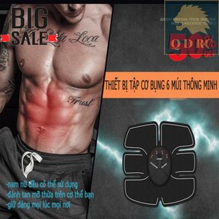Miếng dán thể dục Men Body máy cho cơ bụng vai mông 6 múi pack ems 1 rung cực mạnh Beauty Body