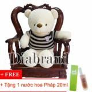 Gấu bông Teddy cao cấp áo len màu kem 1m2Tặng 1 nước hoa Pháp 20ml-TEDDYK1COMBO1nhà bán hàng Diabrand giá sỉ