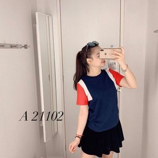 ÁO THUN TRƠN TAY PHỐI MÀU