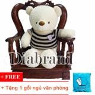 Gấu bông Teddy cao cấp áo len màu kem 1m2Tặng 1 gối ngủ văn phòng bất kì-TEDDYK1COMBO2nhà bán hàng Diabrand giá sỉ