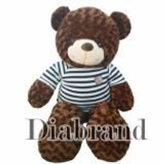 Gấu bông cao cấp Teddy áo thun màu nâu khổ vải 1m-TEDDYM08 nhà bán hàng Diabrand giá sỉ