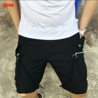 Quần shorts kaki túi hộp phối khóa