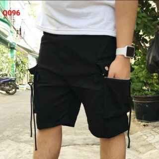 Quần shorts kaki túi hộp phối khóa