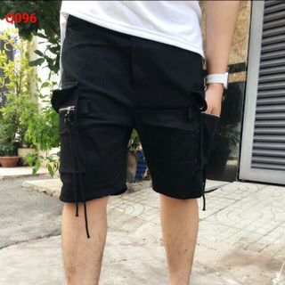 Quần shorts kaki túi hộp phối khóa