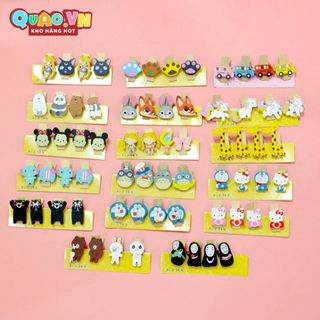 COMBO 04 KẸP GIẤY GỖ HOẠT HÌNH